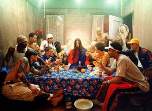 imagem santa ceia de David Lachapelle