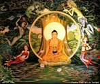 De acordo com os textos mais antigos, aps ter alcanado o estado meditativo de jhana, Gautama estava no caminho certo para a iluminao, mas o seu ascetismo extremo no funcionou e Gautama descobriu o que os budistas chamaram de o Caminho do Meio, o caminho para a moderao, afastado dos extremismos da autoindulgncia e da automortificao.  <br><br/> Palavras-chave: Iluminao, Buda, budistas, Shakyamuni, Gautama, religio, ritos, paisagem religiosa
